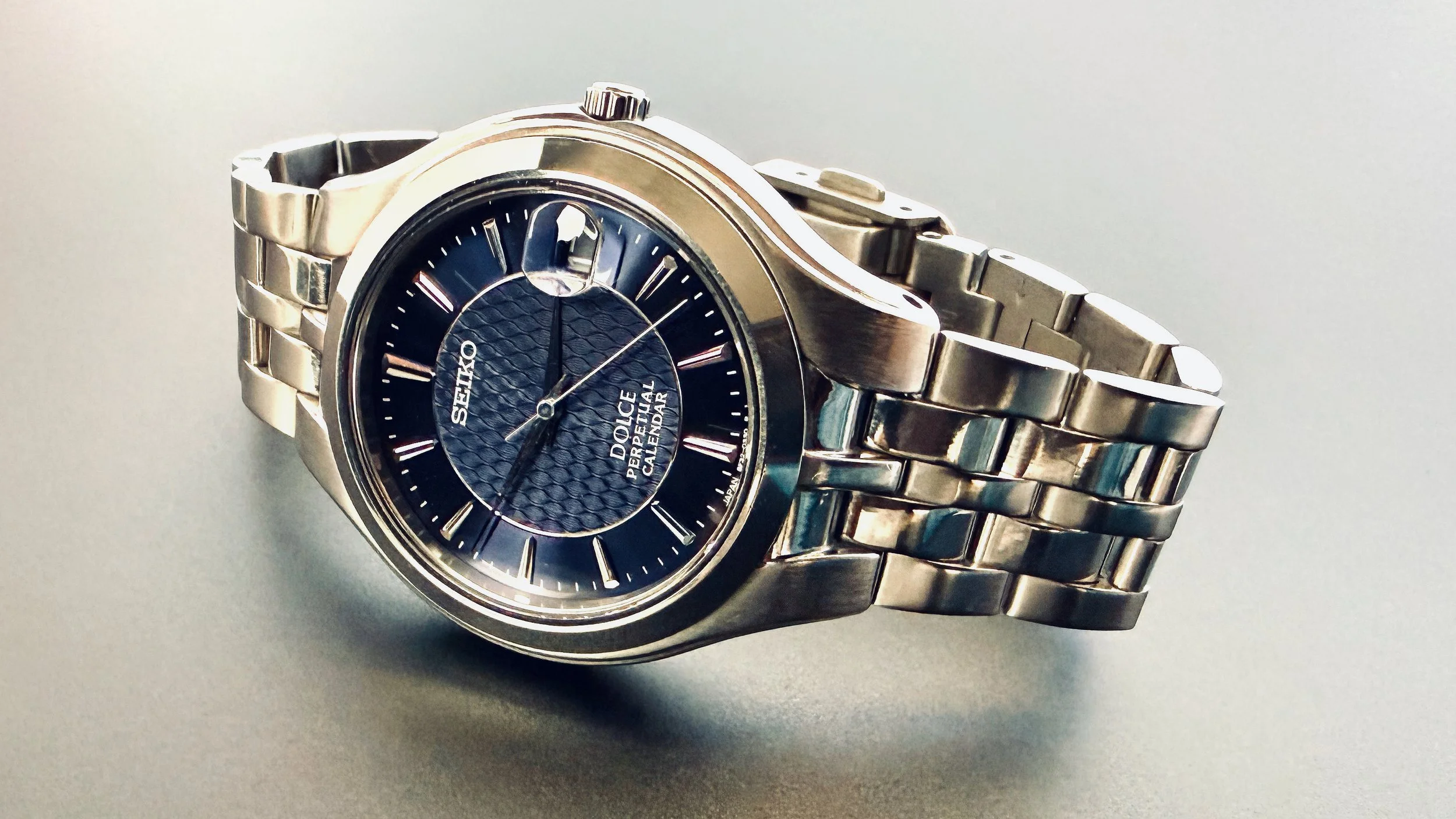 Seiko Dolce 8F32-0260 SACN009 Blue Tatami — VintageSeikos.NL